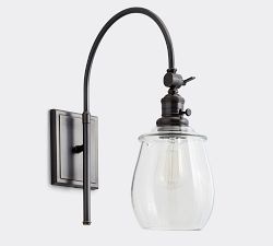 Petite Glass Arc Sconce (18'')