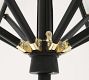 Scalloped Round Metal Umbrella with Brass Accents (9')