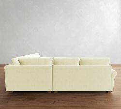 PB Comfort Modern Roll Arm 3-Piece Wedge Sectional (117")