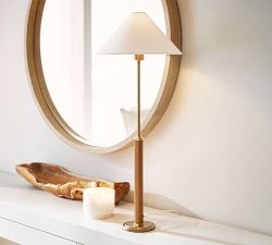 Chambers Leather Table Lamp (32")