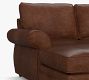 Pearce Roll Arm Leather U-Shaped Chaise Sectional (140")