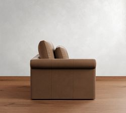 Build Your Own Westwood Roll Arm Deep Seat Leather Sectional