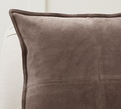 Pieced Suede Pillow Cover