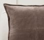 Pieced Suede Pillow Cover