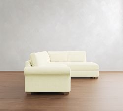 PB Comfort Modern Roll Arm Return Bumper Sectional (124")