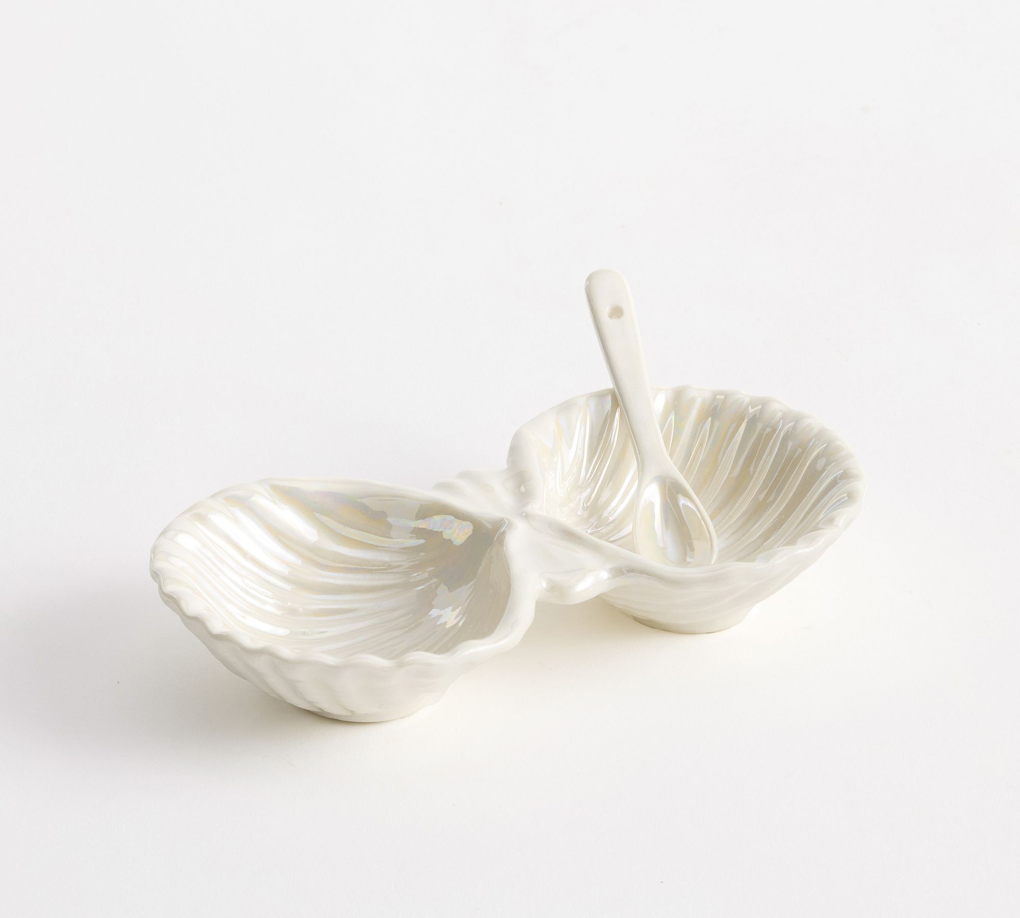 Pearlescent Shell Salt & Pepper Pinch Jars