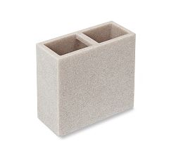 Open Box: Lionel Resin Bathroom Accessories, Toothbrush Holder - Ivory