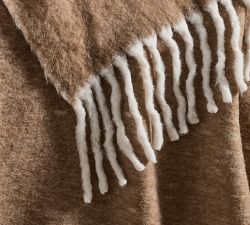 Mohair Solid Fringe Blanket