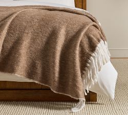Mohair Solid Fringe Blanket