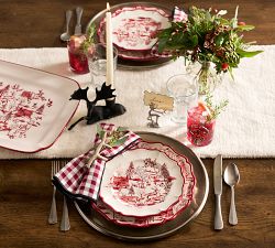 Woodland Stag Stoneware 12-Piece Dinnerware  Set