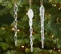Glass Twist Icicle Ornament - Set of 3