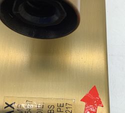 Open Box: Amalia Alabaster Fluted Sconce (15") - Tumbled Brass