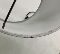 Open Box: Bennett Recycled Glass Table Lamp, Small (22"H) - Bronze, White Straight Drum Shade