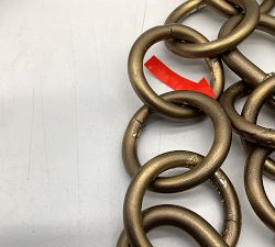 Open Box: Flynn Recycled Glass Pendant, Small (12"Diam.) -Tumbled Brass, Clear