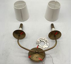 Open Box: Hayden Metal Double Sconce (16") - Vintage Brass