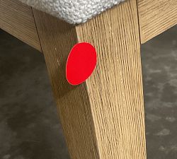 Open Box: Layton Upholstered Dining Chair - Performance Boucle Oatmeal, Seadrift Legs