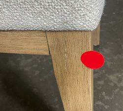 Open Box: Layton Upholstered Dining Chair - Performance Boucle Oatmeal, Seadrift Legs