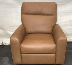 Open Box: Parker Leather Power Swivel Glider Recliner - Aviator Umber