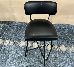 Open Box: Maison Leather Swivel Counter Stool (25") - Vintage Midnight