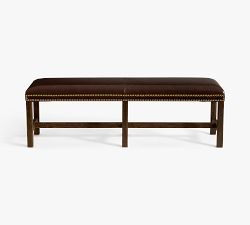 Big Daddy's Antiques Leather Bench (58")