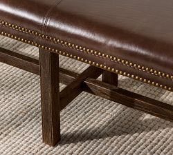 Big Daddy's Antiques Leather Bench (58")