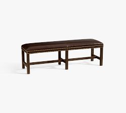 Big Daddy's Antiques Leather Bench (58")