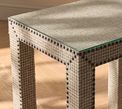 Big Daddy's Antiques Rectangular Upholstered Side Table (22")