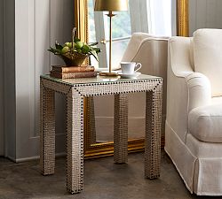 Big Daddy's Antiques Rectangular Upholstered Side Table (22")