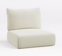 Open Box: Aptos Outdoor Swivel Lounge Chair Cushion Cover - Performance Sunbrella Plainweave White