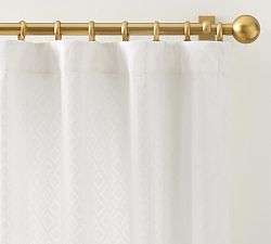 Open Box: Monique Lhuillier Trelliage Textured Light Filtering Curtain (50"W x 84"L) - White