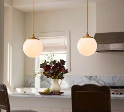 Big Daddy&rsquo;s Antiques Milk Glass Globe Pendant (12")