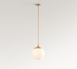 Big Daddy&rsquo;s Antiques Milk Glass Globe Pendant (12")