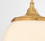 Big Daddy&rsquo;s Antiques Milk Glass Globe Pendant (12")