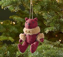 Plaid Bear Ornament