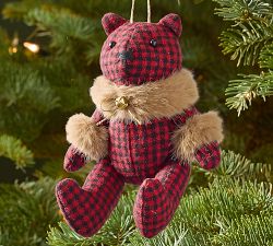 Plaid Bear Ornament
