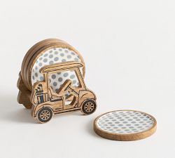 Golf Cart Coasters - Set of 4