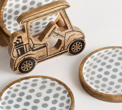 Golf Cart Coasters - Set of 4