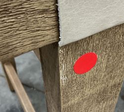Open Box: Fenton Leather Counter Stool (24") - Statesville Pebble, Seadrift