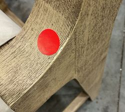 Open Box: Fenton Leather Counter Stool (24") - Statesville Pebble, Seadrift