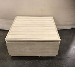 Open Box: Indio Modern Platform Outdoor Coffee Table with Storage (33") - Biscotti