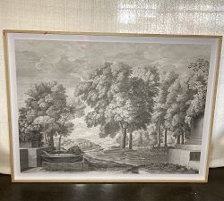 Open Box: Etched Garden Frame Print (65"W x 49"H) - Natural