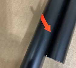 Open Box: Standard Modern Hardware Double Rod with Hidden Connection Bracket (60"-108", 1.25" Diam) - Matte Black