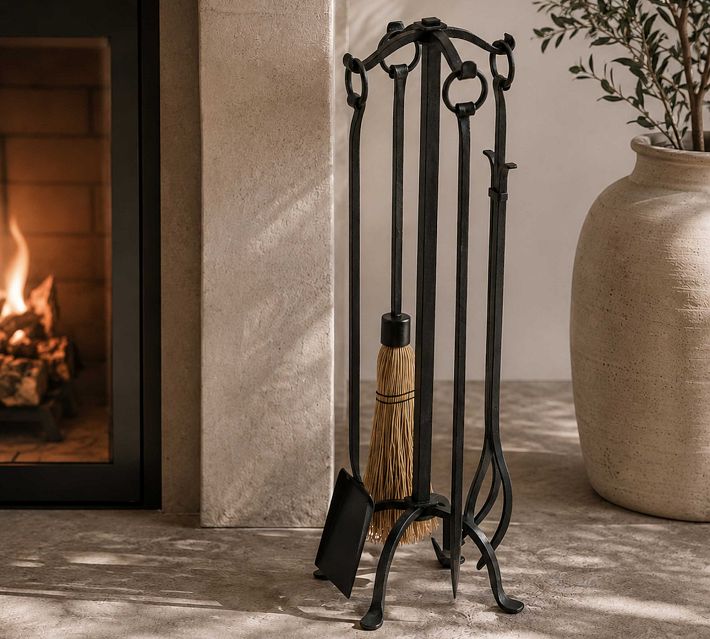 アンティーク★真鍮製ファイヤーツールセット 佐賀の古民家より Sinclair Fireplace Tools, Set of 4 | Pottery Barn