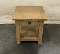 Open Box: Benchwright Square Wood End Table with Drawer - Seadrift