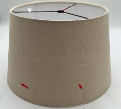 Open Box: Gallery Textured Linen Tapered Lamp Shade, Large (17"Diam) - Sand