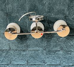 Open Box: Hayes Alabaster Triple Sconce (23") - Polished Nickel