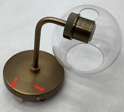 Open Box: Reagan Globe Sconce (7") - Tumbled Brass