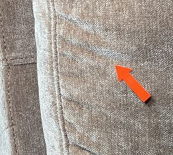 Open Box: Sanford Square Arm Upholstered Right Loveseat - Rustic Chenille Rosewood