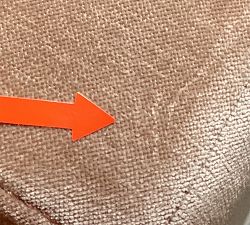 Open Box: Sanford Square Arm Upholstered Right Loveseat - Rustic Chenille Rosewood