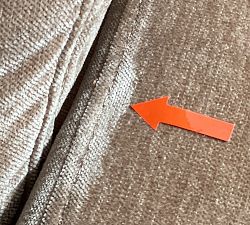 Open Box: Sanford Square Arm Upholstered Right Loveseat - Rustic Chenille Rosewood